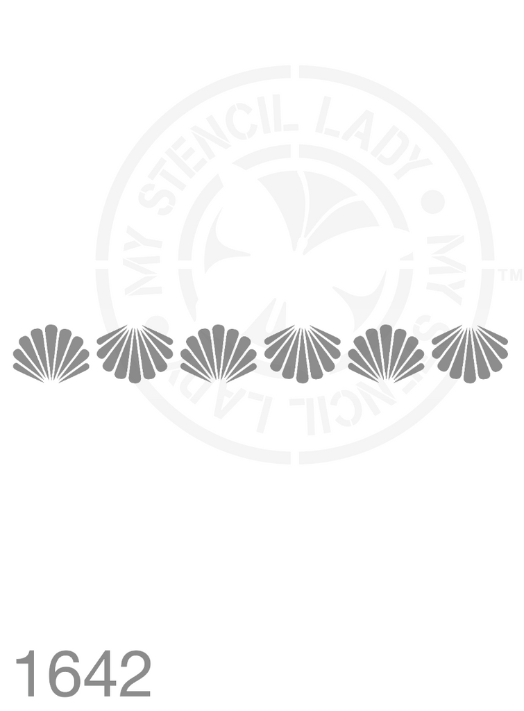 My Stencil Lady Art Deco Shell Border Medium Paint and Gather